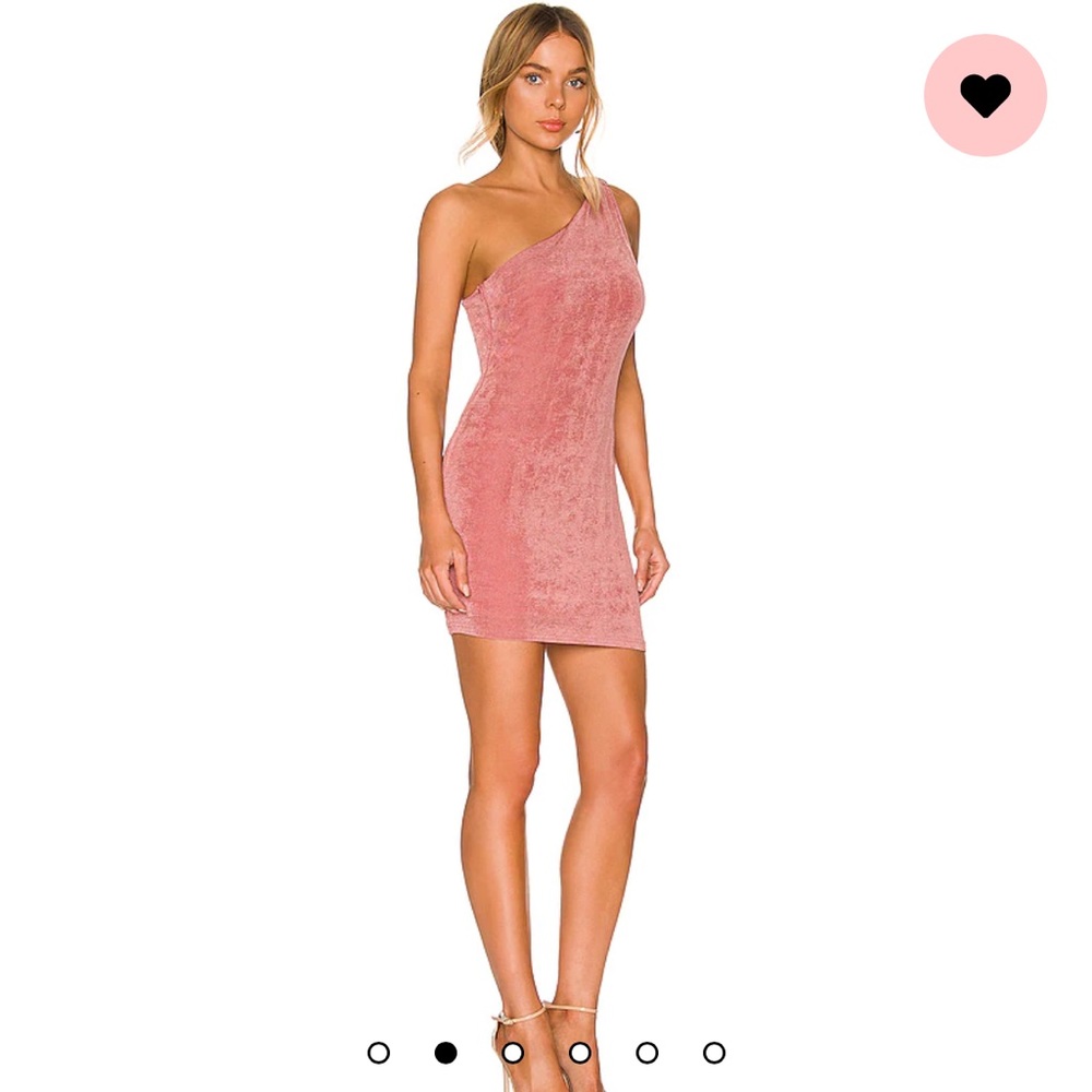 🆕💕 Revolve x MORE TO COME Gianna One Shoulder Dress Rose Pink - Size M - Picture 2 of 11